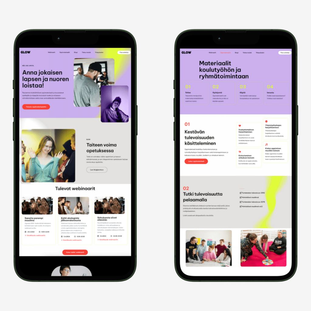 Kaksi matkapuhelinta.